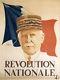 Revolution Nationale Affiche Originale Entoilée Litho Philippe Henri Noyer