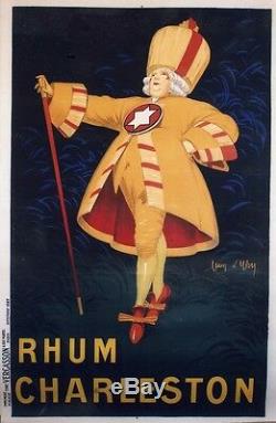 RHUM CHARLESTON Affiche originale entoilée Litho Jean d'YLEN 1923 134x203cm