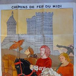 Rare Affiche Ancienne Fetes de FOIX (Ariège)du 8 et 9 septembre debut XXeme