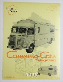 Rare Affiche Ancienne Originale Citroen Hy Tub Type H Camping-car Filca France