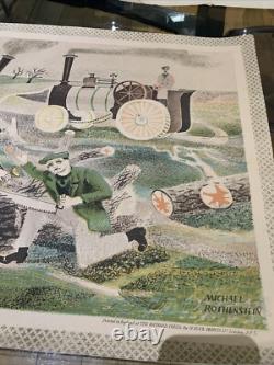 Rare Affiche Anglaise Par Kenneth Rowntree