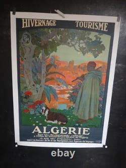 Rare Affiche Plm Algerie Leon Cauvy 1921 Lithographie 101x73cm