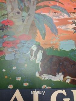 Rare Affiche Plm Algerie Leon Cauvy 1921 Lithographie 101x73cm