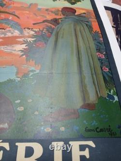 Rare Affiche Plm Algerie Leon Cauvy 1921 Lithographie 101x73cm