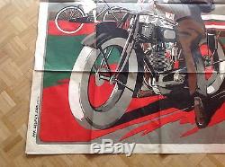 Rare Affiche Poster Velo Cycles Bike Motorbike Terrot Circa 1925 Old 120x160