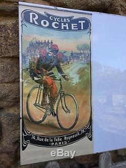 Rare Affichette Cycle Rochet 1910
