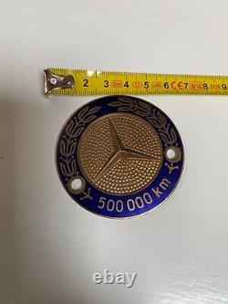 Rare Badge automobile ancienne Mercedes Benz 500 000 KM