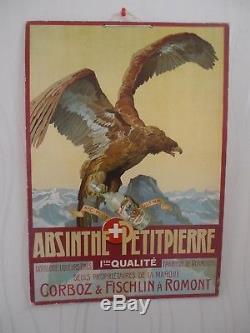 Rare Carton Ancien Absinthe Petitpierre Non Reproduction (55)
