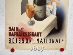 Rare Petite affiche ancienne Buvez Du Cidre Français Boisson Nationale Par Solon