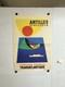 Rare Petite Affiche Ancienne Compagnie G Transatlantique Antilles Venezuela