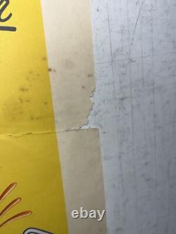 Rare Petite affiche ancienne Limonade Crush Bouteille Gazeifiée Crushy
