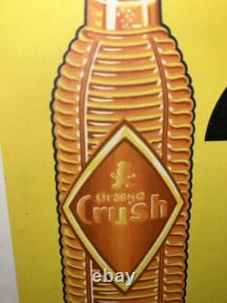 Rare Petite affiche ancienne Limonade Crush Bouteille Gazeifiée Crushy