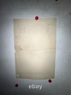 Rare Petite affiche ancienne Limonade Crush Bouteille Gazeifiée Crushy