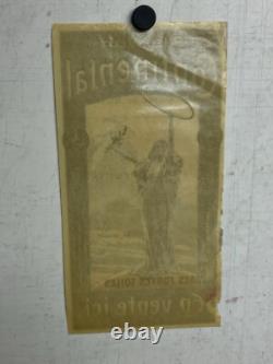 Rare Petite affiche ancienne Pneu Continental 1900 Statue Liberté Vitrophanie