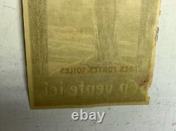 Rare Petite affiche ancienne Pneu Continental 1900 Statue Liberté Vitrophanie