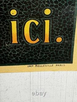 Rare Petite affiche ancienne Pneu Continental Statue Liberté Début 1900