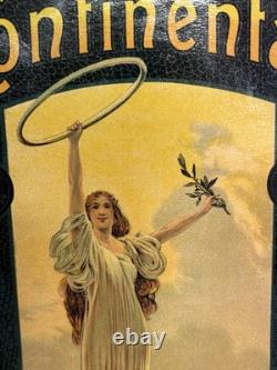 Rare Petite affiche ancienne Pneu Continental Statue Liberté Début 1900