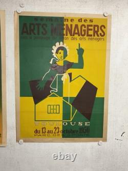 Rare affiche ancienne Art Ménager Toulouse 1950