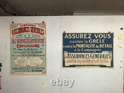 Rare affiche ancienne Assurance Agricole Grêle Mortalité Bétail 1923