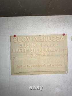 Rare affiche ancienne Assurance Agricole Grêle Mortalité Bétail 1923