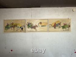 Rare affiche ancienne Auto Course 1900 Par Fernel