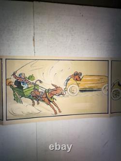 Rare affiche ancienne Auto Course 1900 Par Fernel