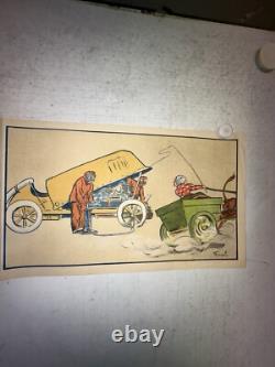 Rare affiche ancienne Auto Course 1900 Par Fernel