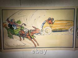 Rare affiche ancienne Auto Course 1900 Par Fernel