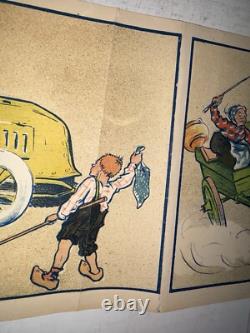 Rare affiche ancienne Auto Course 1900 Par Fernel