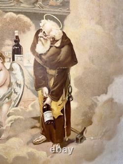 Rare affiche ancienne Biscuits olibet Anges Apotres Debut 1900 Entoilée