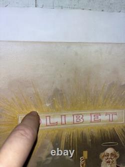 Rare affiche ancienne Biscuits olibet Anges Apotres Debut 1900 Entoilée
