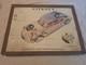 Rare Affiche Ancienne Cadre D'origine Citroën Ds Shema Servo Frein Hydraulique