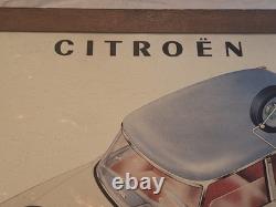 Rare affiche ancienne Cadre D'origine Citroën DS Shema Servo Frein Hydraulique