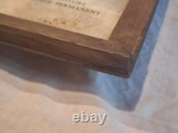 Rare affiche ancienne Cadre D'origine Citroën DS Shema Servo Frein Hydraulique