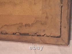 Rare affiche ancienne Cadre D'origine Citroën DS Shema Servo Frein Hydraulique