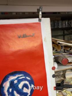 Rare affiche ancienne Chaussure Bally Par Villemot Entoilée Etat Moyen