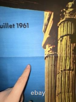Rare affiche ancienne Croisière Bateau Agamemnon Grèce Méditerranée Mer Noire