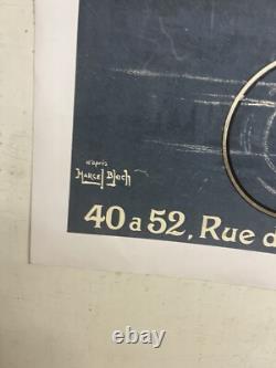 Rare affiche ancienne Cycle Alcyon Par Marcel Bloch Entoilée Mais Pliée