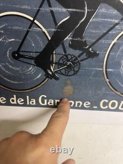Rare affiche ancienne Cycle Alcyon Par Marcel Bloch Entoilée Mais Pliée