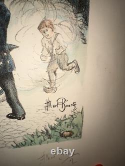 Rare affiche ancienne Là Contravention Signature Originale De Beerts 1905