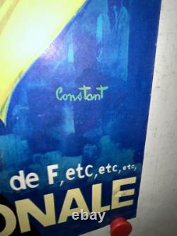 Rare affiche ancienne Loterie Nationale par Constant Prix Arc Triomphe Cheval