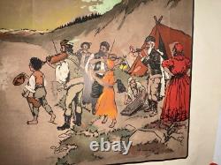 Rare affiche ancienne Renault Auto 1900 Par Beerts Gitans