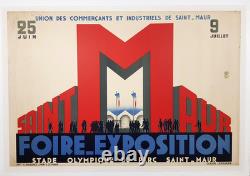 Rare affiche ancienne St Maur des Fossés 1933