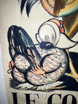 Rare affiche ancienne Theatre du vaudeville Le coq Par Lechat Bruxelles 1931