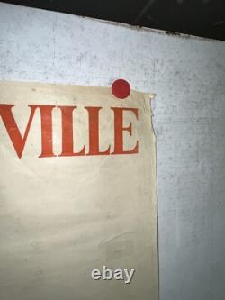 Rare affiche ancienne Theatre du vaudeville Le coq Par Lechat Bruxelles 1931