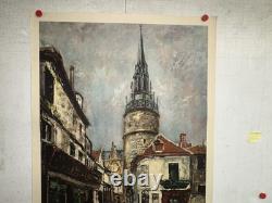Rare affiche ancienne Tourisme Bourgogne SNCF 1949