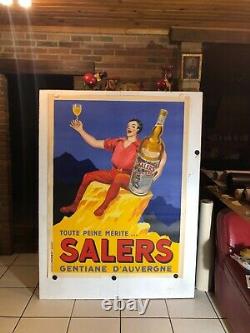 Rare affiche ancienne alcool gentiane Salers par Robys 1935