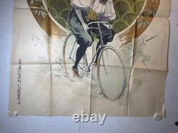 Rare affiche ancienne cycle Vélo Gladiator par Noury
