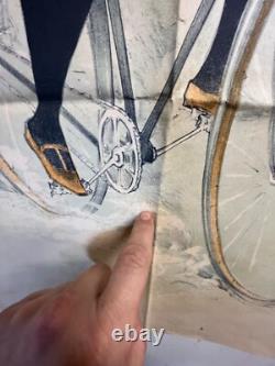 Rare affiche ancienne cycle Vélo Gladiator par Noury
