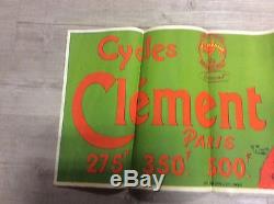Rare affiche ancienne cycles clement 70cm/35. Cm